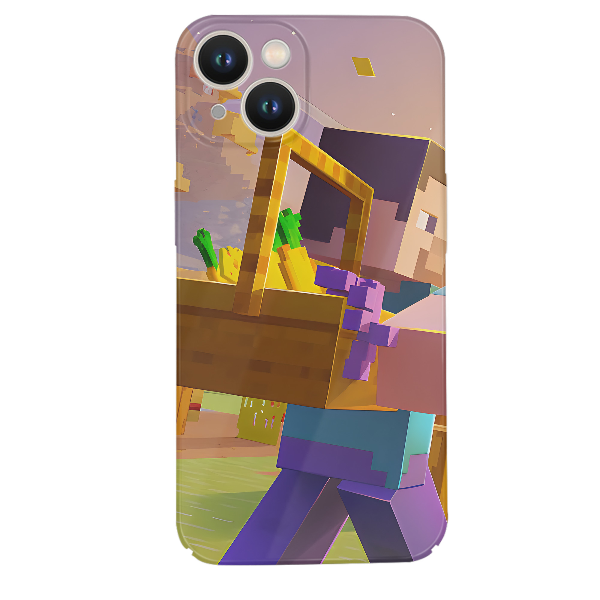 （画像用） マインクラフト ブロックの世界 Minecraft MC Block world 【iPhone 14シリーズ対応】ハードケース